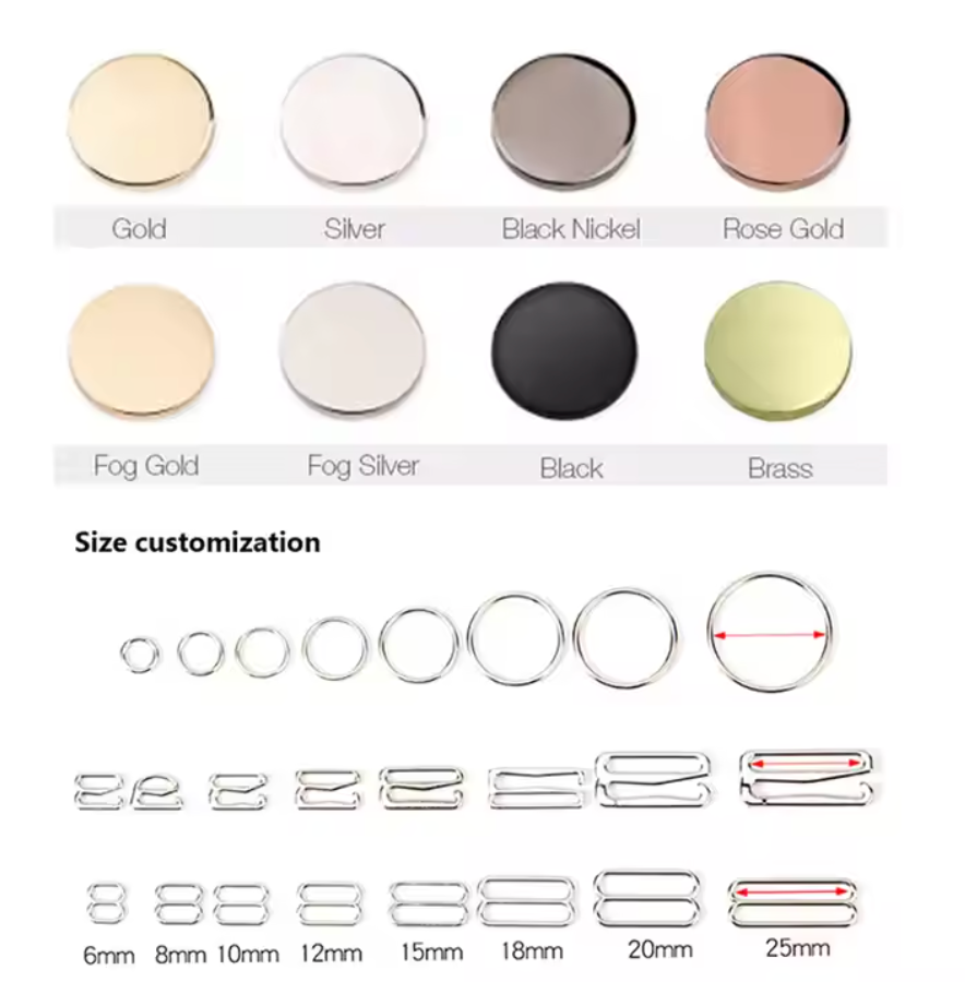 Zinc Alloy Ring Bra Buckle